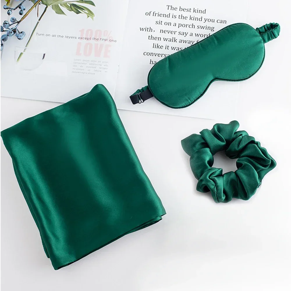 Silk Pillowcase Set - Conjunto de Máscara de Olhos para