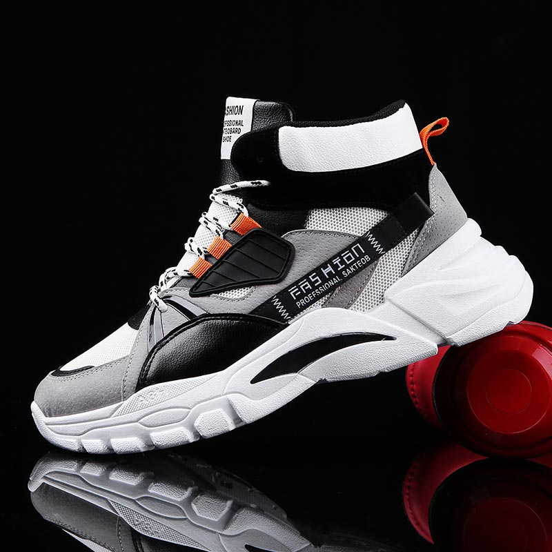 Luxury Lifestyle Outfit - Hightop-Sapatilhas Esportivas Masculinas, Sapatilhas de Cima