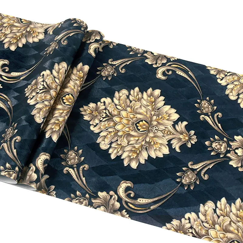Papel de Parede 3D em PVC Azul - Luxury Lifestyle Wallpaper avaliação e preço