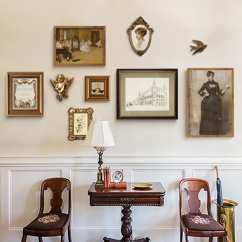 Moldura de pintura retrô para  - Luxury Lifestyle Wallpaper avaliação e preço