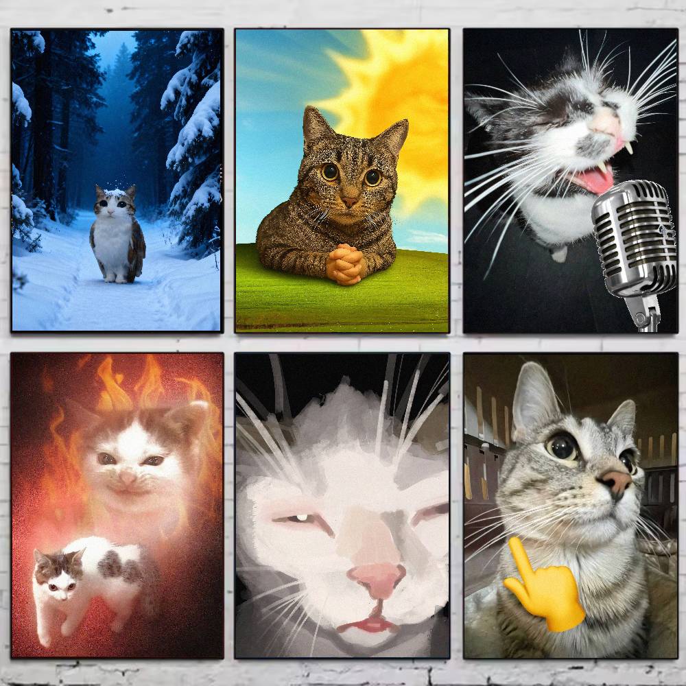 Pôster de MEME de Gato Grande, - Luxury Lifestyle Wallpaper avaliação e preço