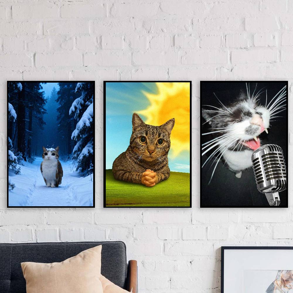 Pôster de MEME de Gato Grande, - Luxury Lifestyle Wallpaper avaliação e preço