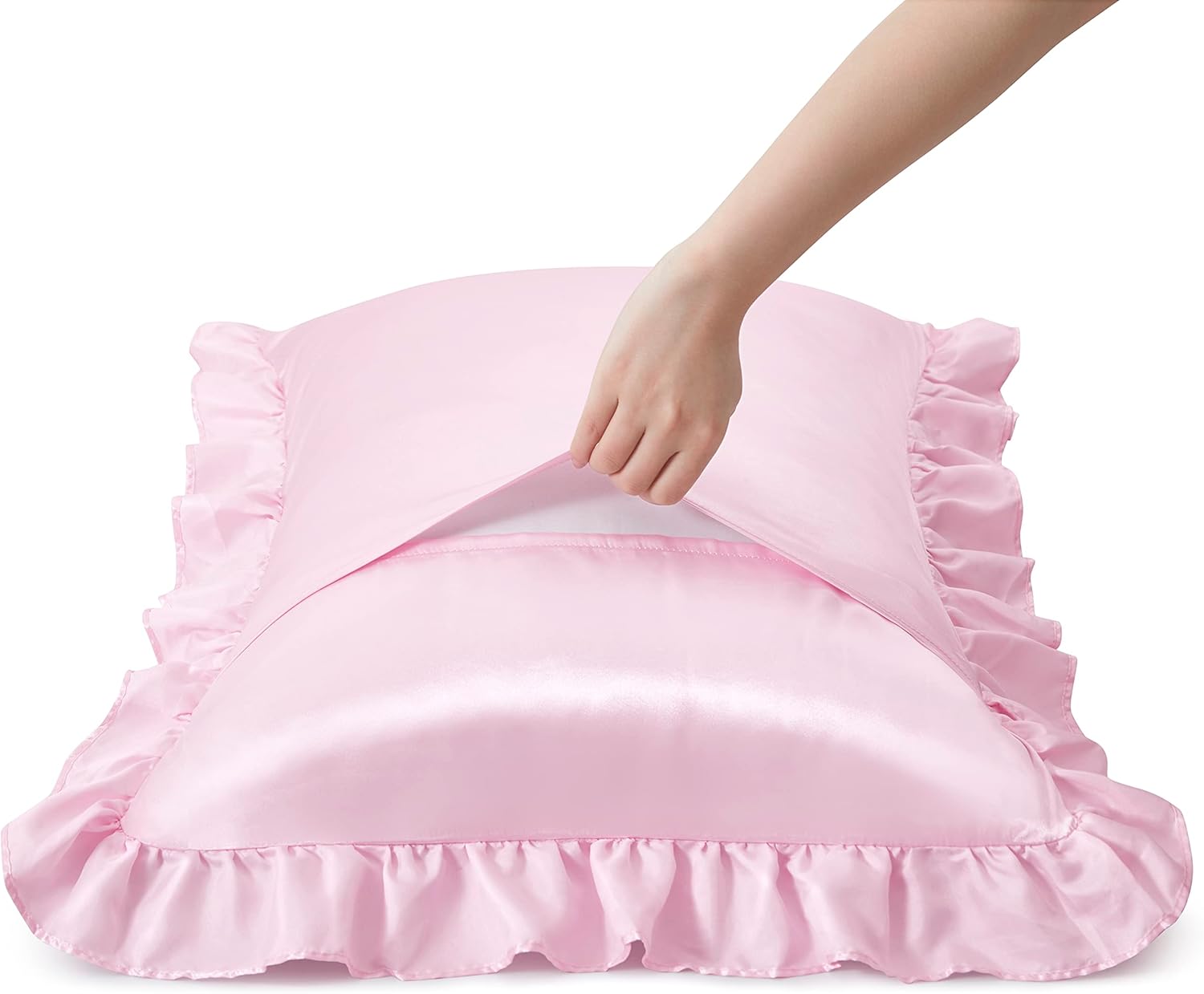 2 Peças de Fronhas de Cetim co - Silk Pillowcase Set avaliação e preço